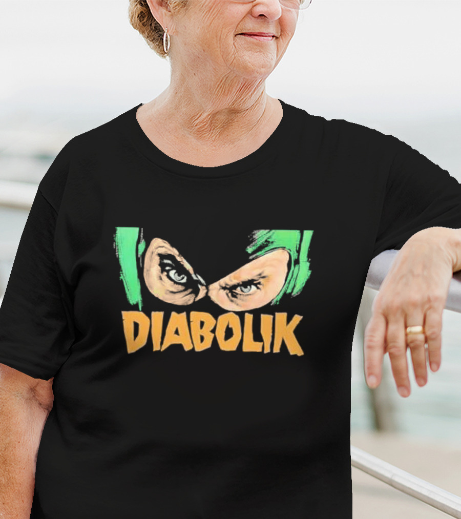 Diabolik 1968 Comic Style Eyes And Mask T-Shirt