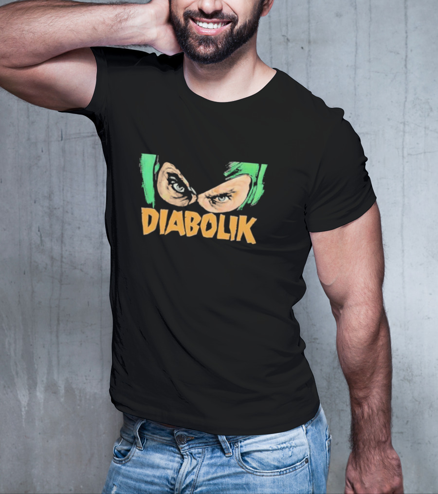 Diabolik 1968 Comic Style Eyes And Mask T-Shirt
