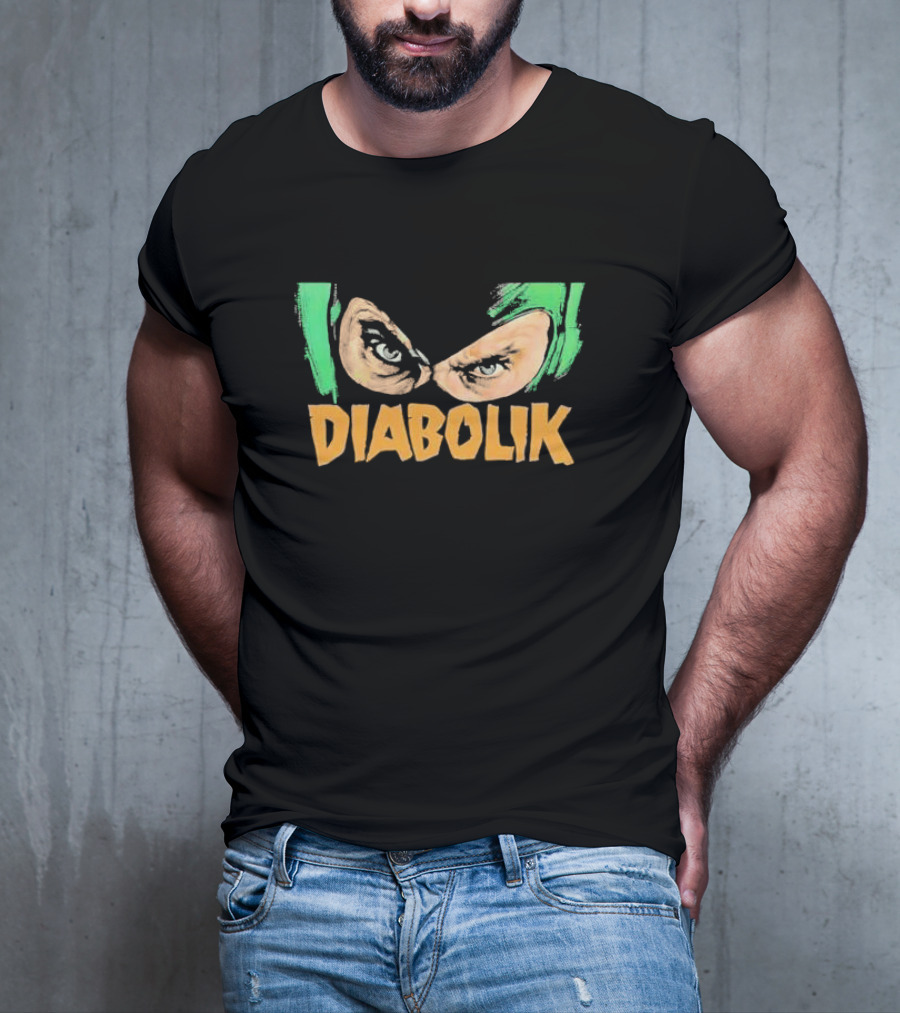 Diabolik 1968 Comic Style Eyes And Mask T-Shirt
