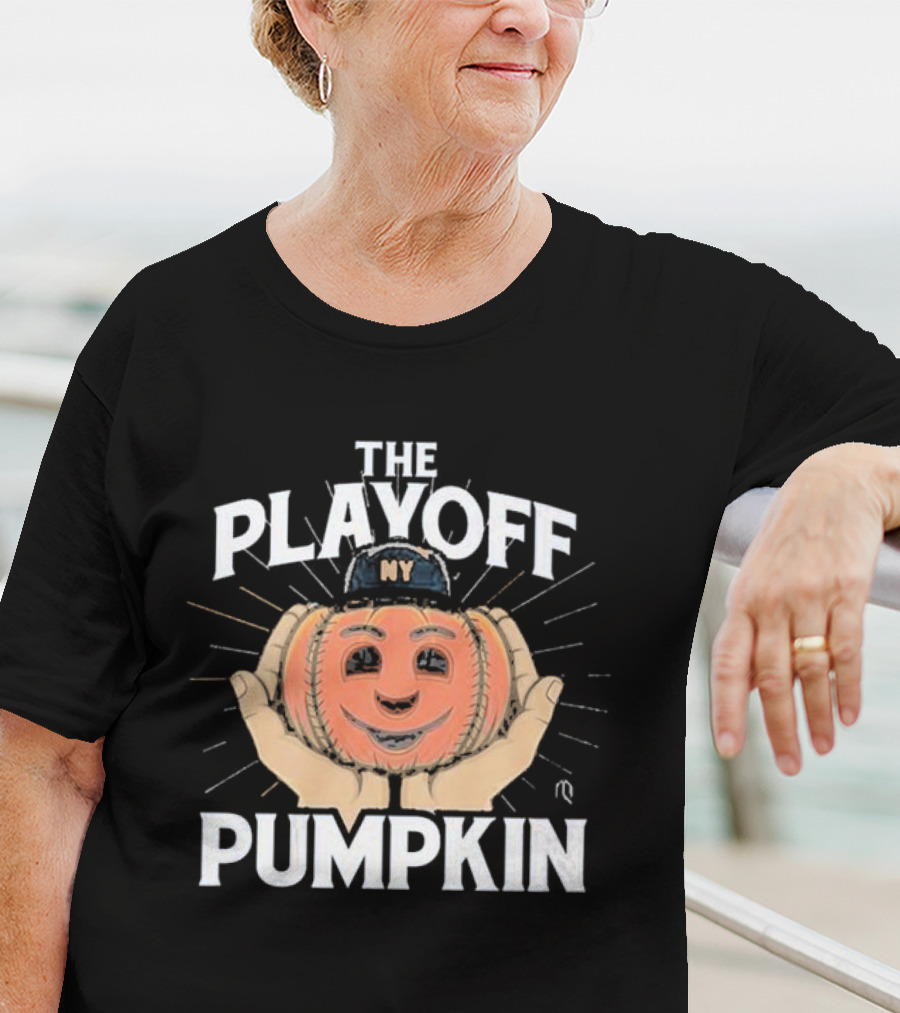 Pete Alonso New York Mets The Playoff Pumpkin NY Cap Baseball T-Shirt