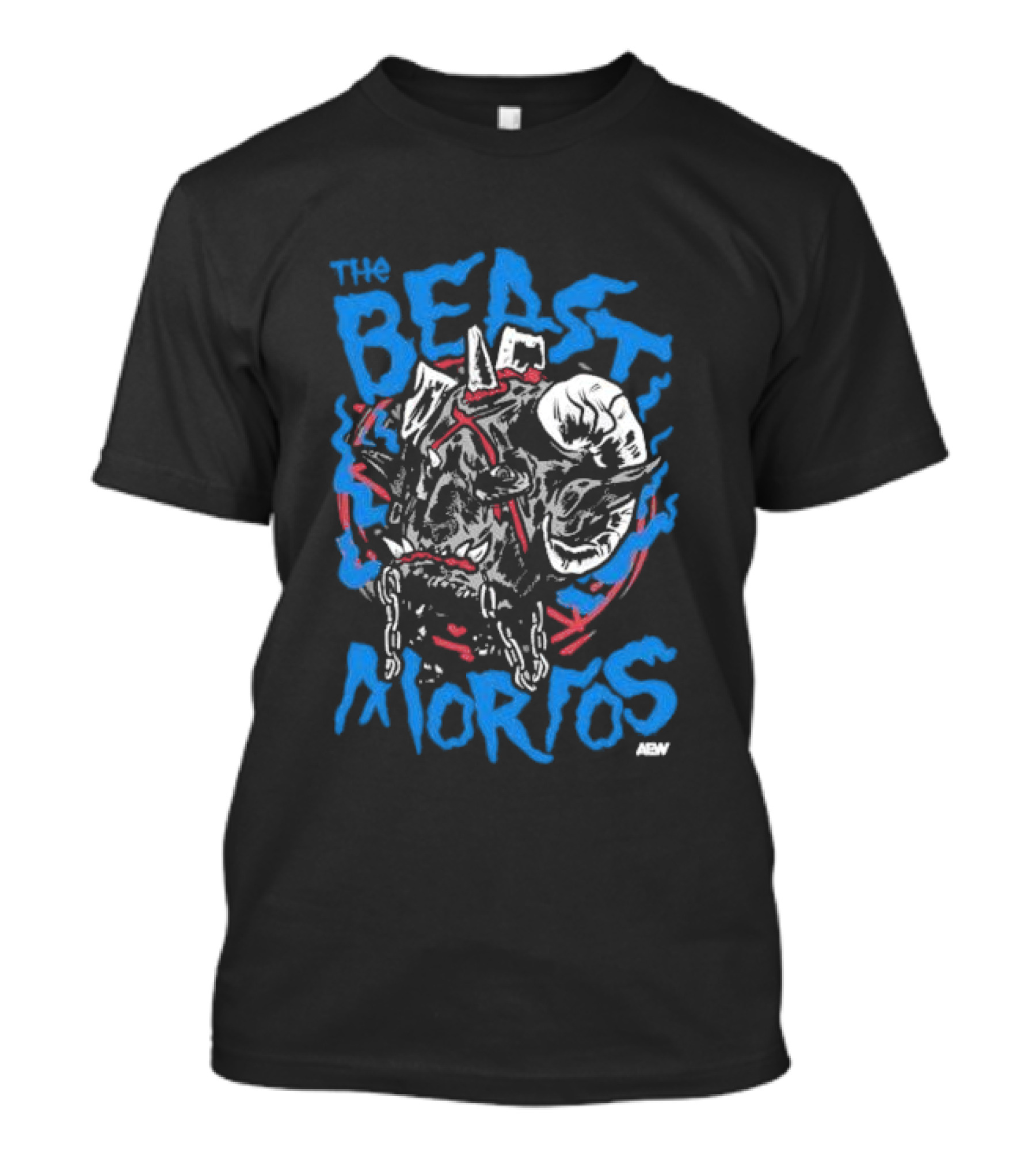 The Beast Mortos Aew Chain Skull T-Shirt