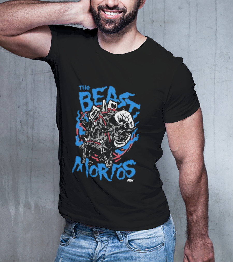 The Beast Mortos Aew Chain Skull T-Shirt