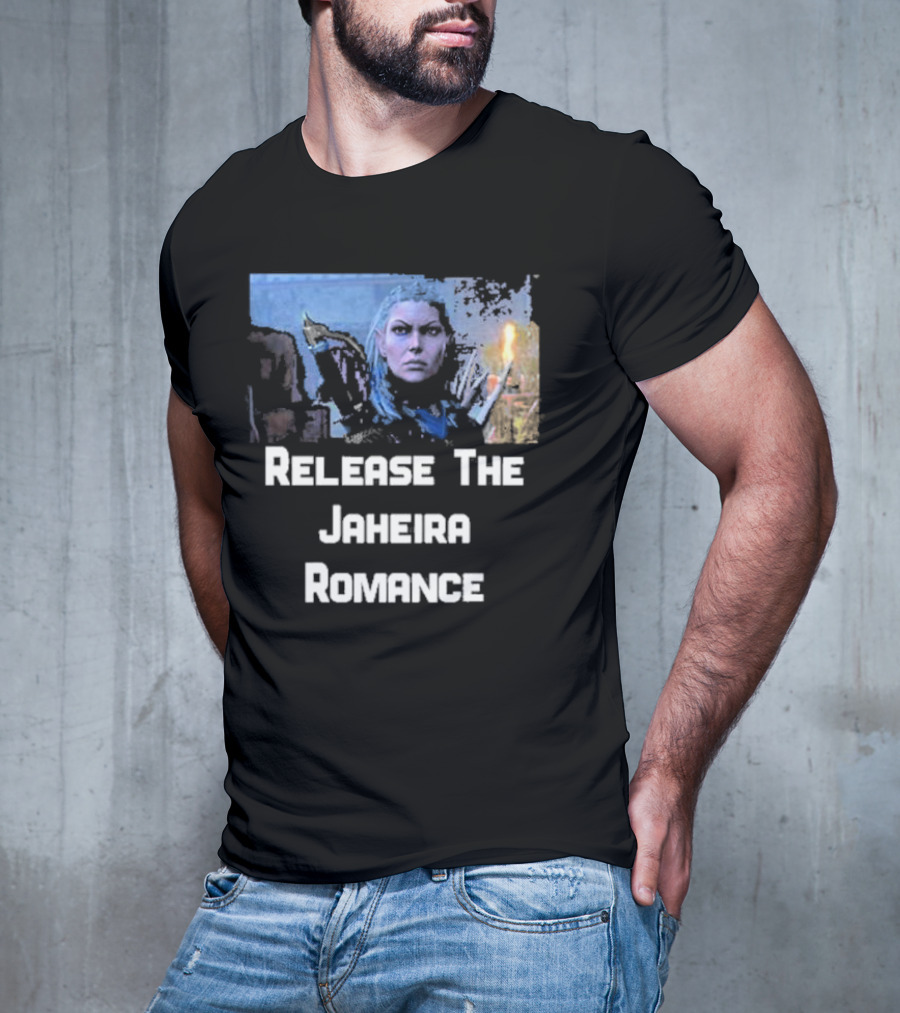 Release The Jaheira Romance Image Featuring Armor-Clad Character T-Shirt