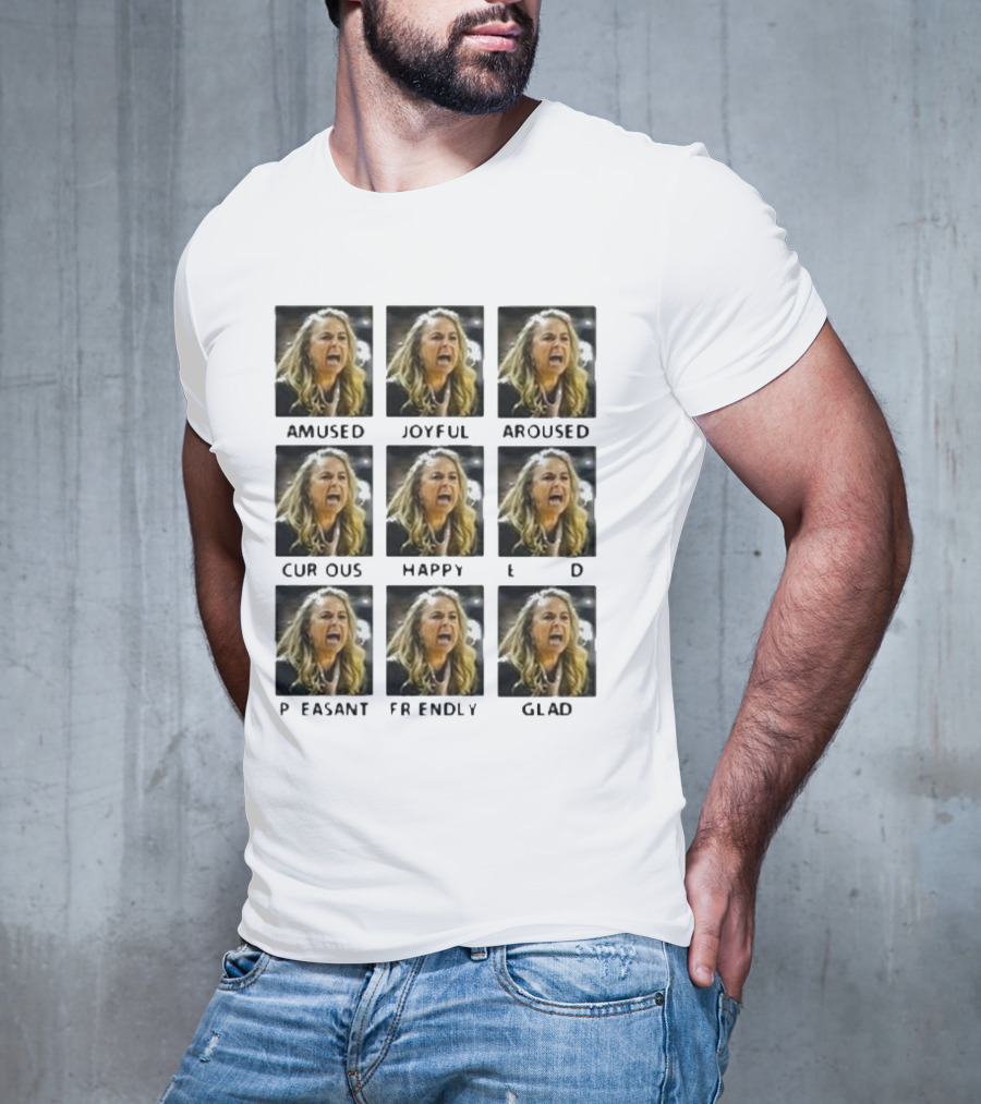 Amused Joyful Aroused Curious Happy Pleased Friendly Glad Becky Hammon T-Shirt