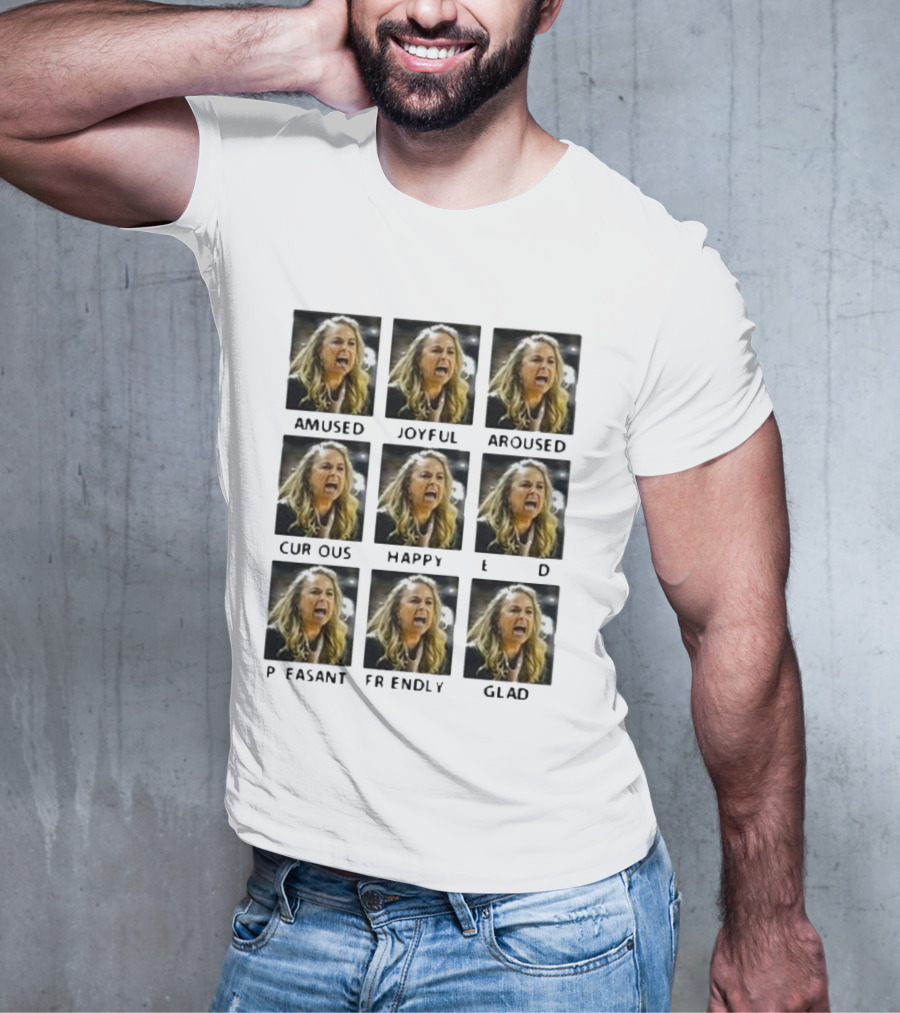 Amused Joyful Aroused Curious Happy Pleased Friendly Glad Becky Hammon T-Shirt