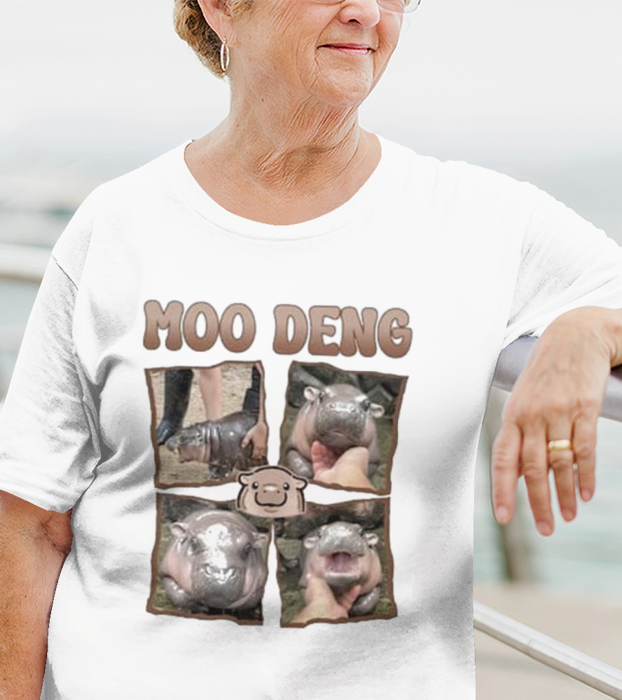 Moo Deng Baby Hippo Images T-Shirt