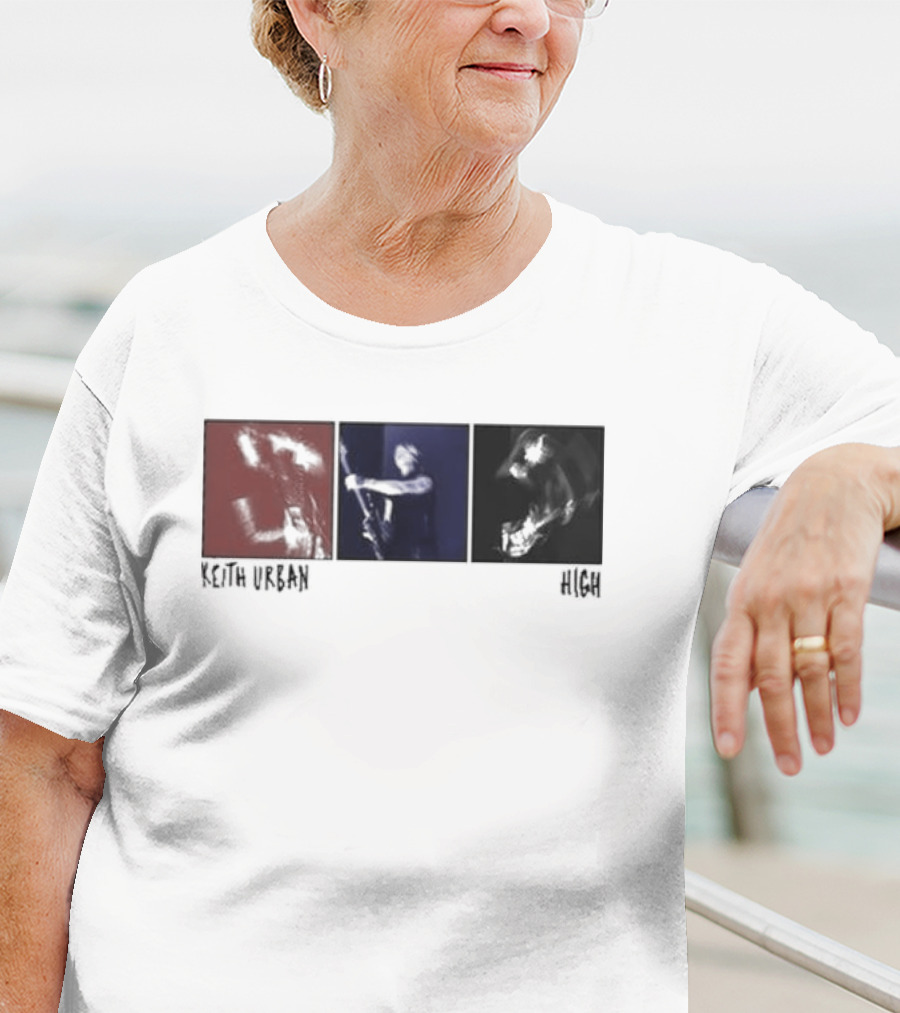 Keith Urban High Blurred Triptych Image T-Shirt
