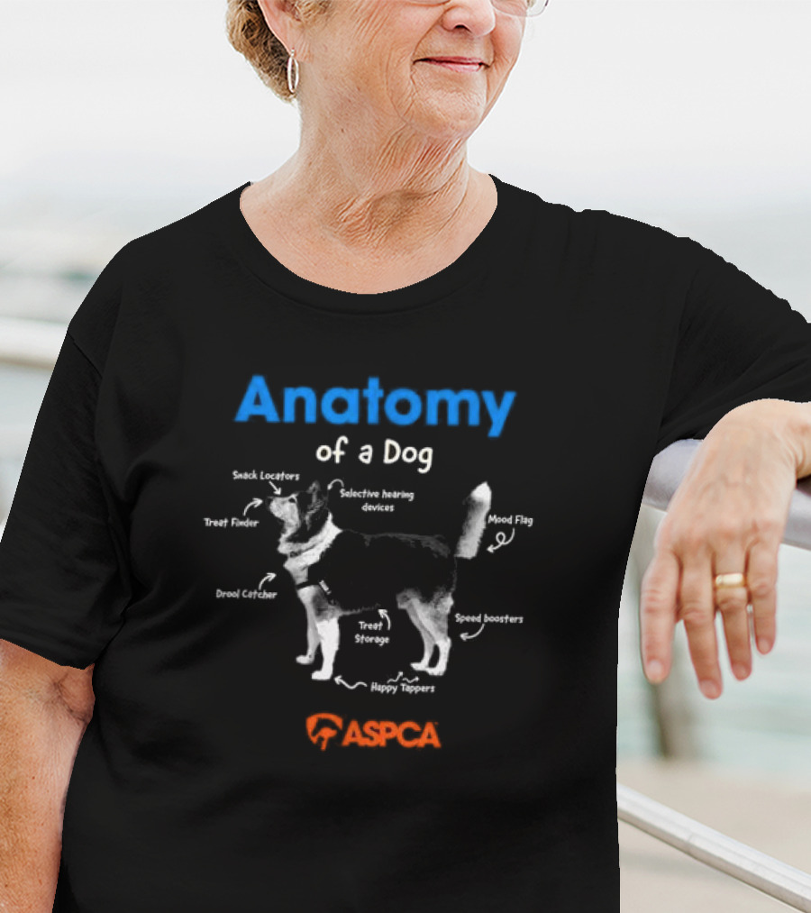 Anatomy Of A Dog ASPCA Snack Locators Selective Hearing Devices Mood Flag Treat Finder Drool Catcher Treat Storage Happy Tappers Speed Boosters T-Shirt