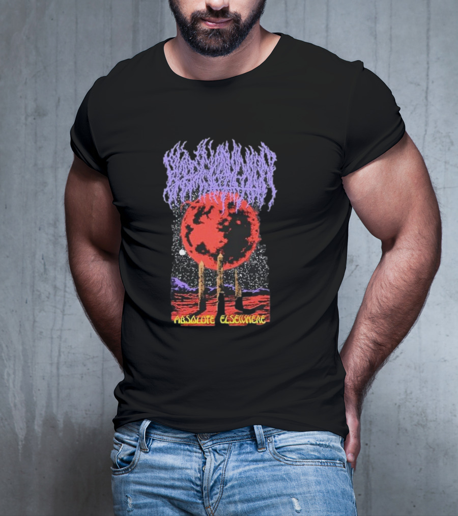 Blood Incantation Absolute Elsewhere All Life Is Temporary Moon And Cosmic Landscape T-Shirt