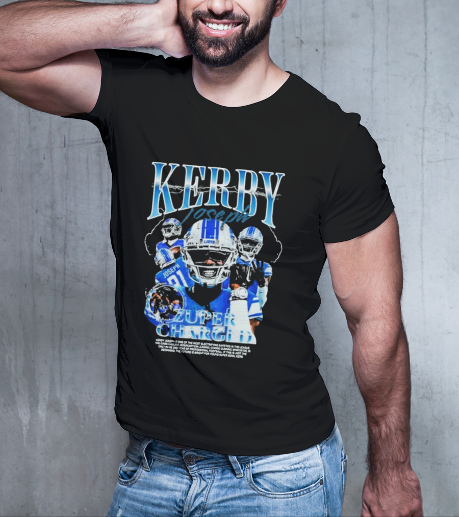 KERBY JOSEPH ZUPER CHARGED LIONS FOOTBALL BOOTLEG T-Shirt