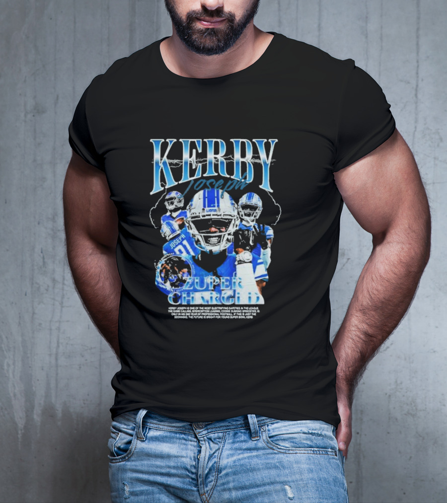 KERBY JOSEPH ZUPER CHARGED LIONS FOOTBALL BOOTLEG T-Shirt