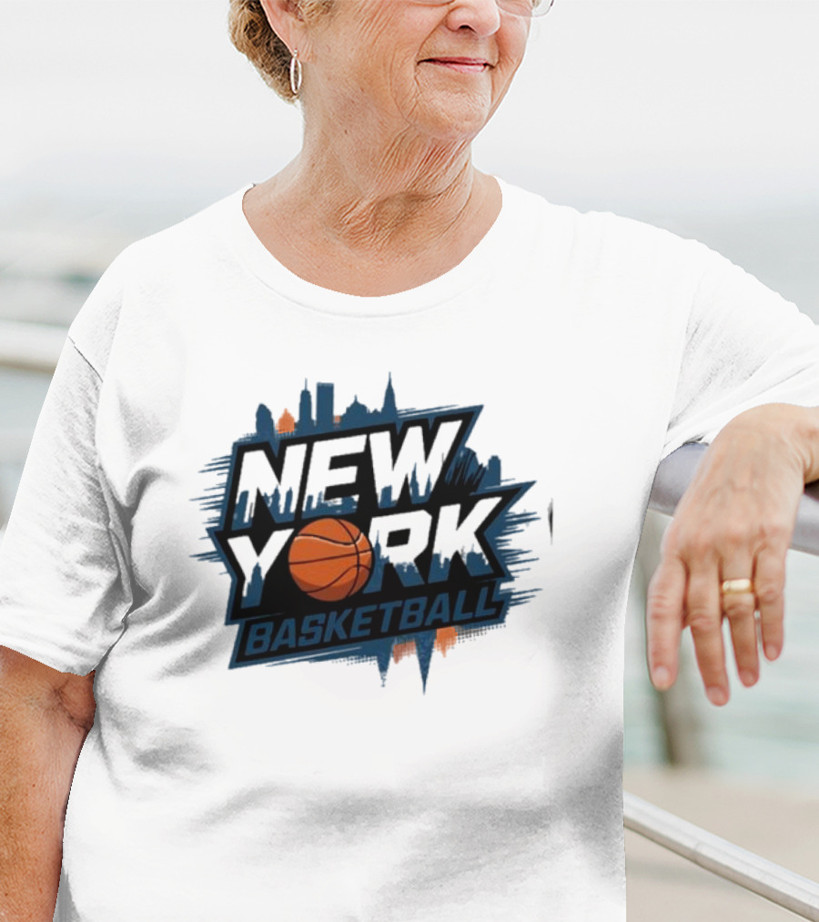 New York City Skyline Basketball T-Shirt