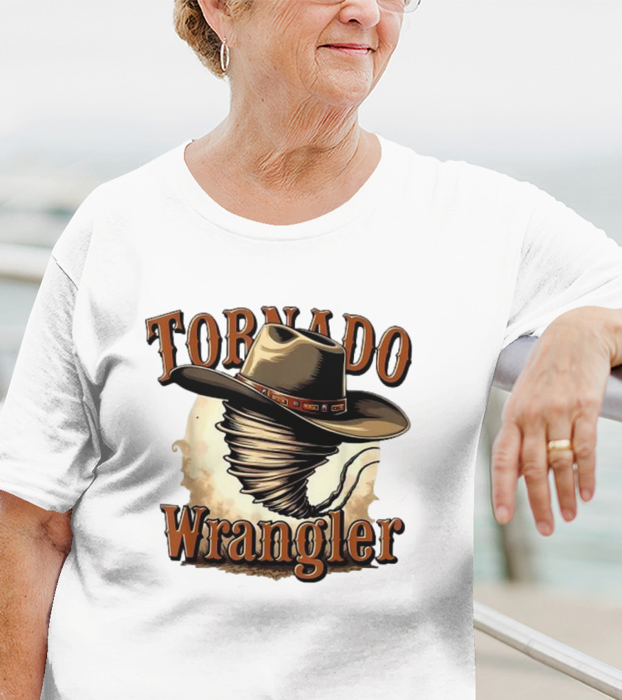 Tornado Wrangler Cowboy Hat Twister T-Shirt