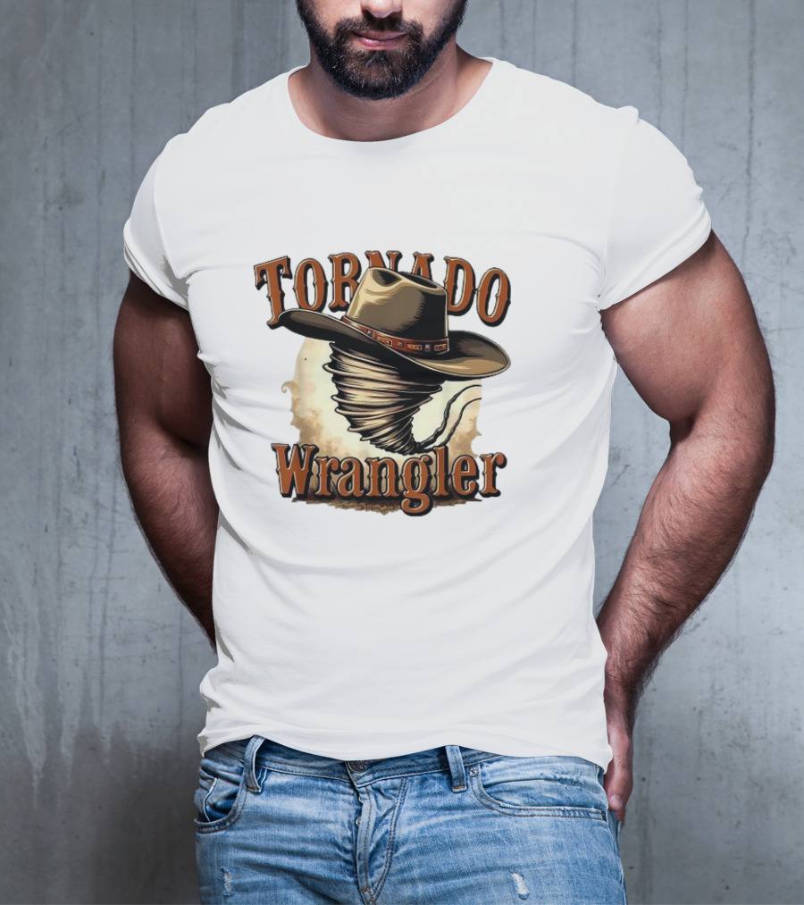 Tornado Wrangler Cowboy Hat Twister T-Shirt