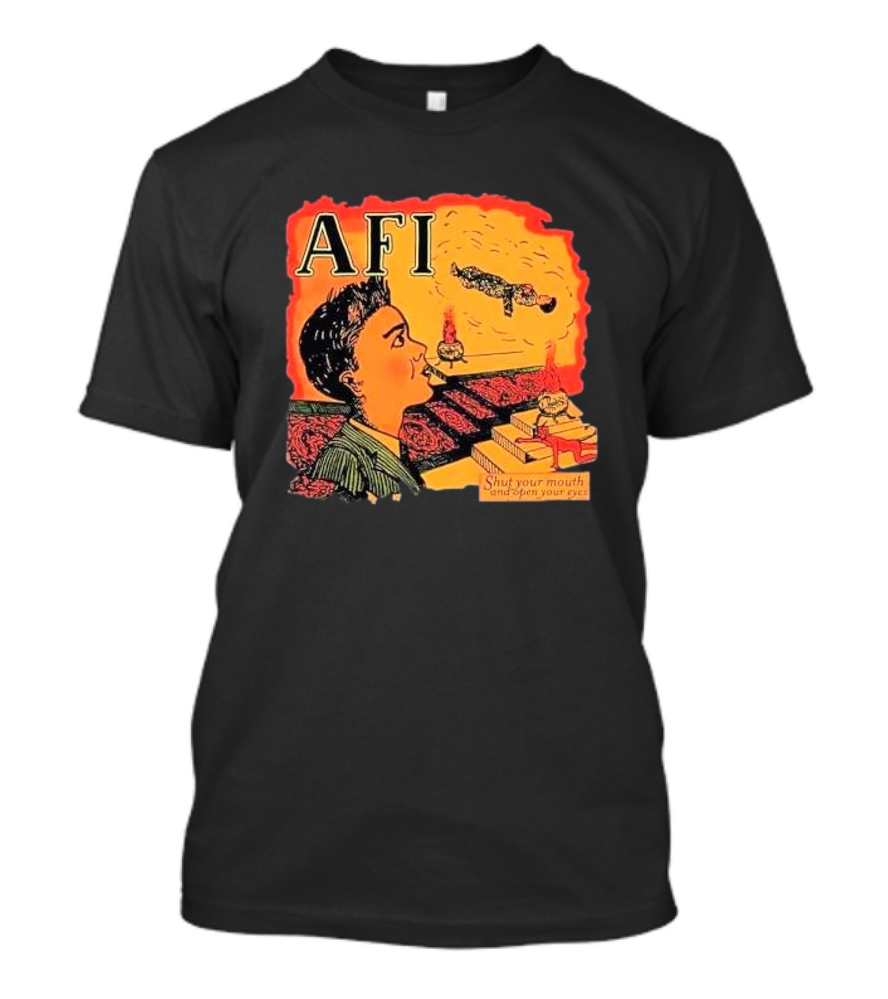 AFI Shut Your Mouth And Open Your Eyes Comic T-Shirt