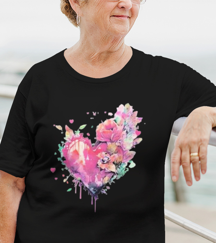 Alexander Stewart Bleeding Heart Floral T-Shirt