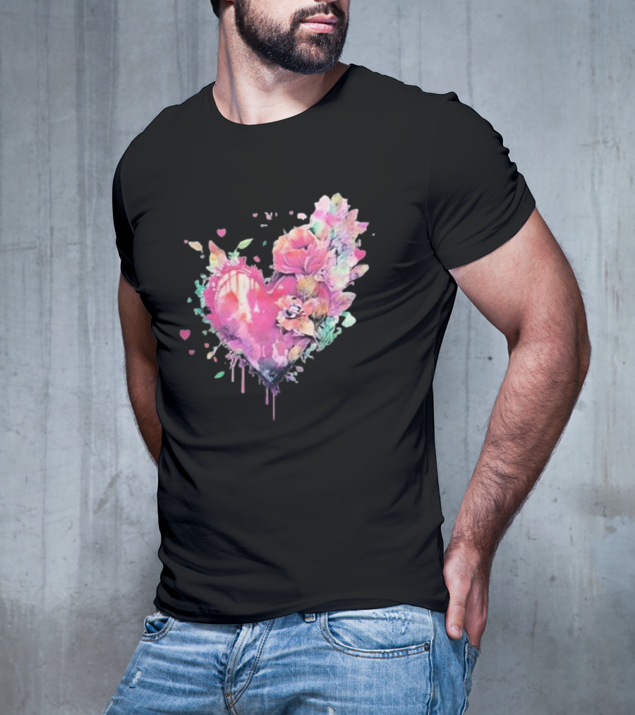 Alexander Stewart Bleeding Heart Floral T-Shirt