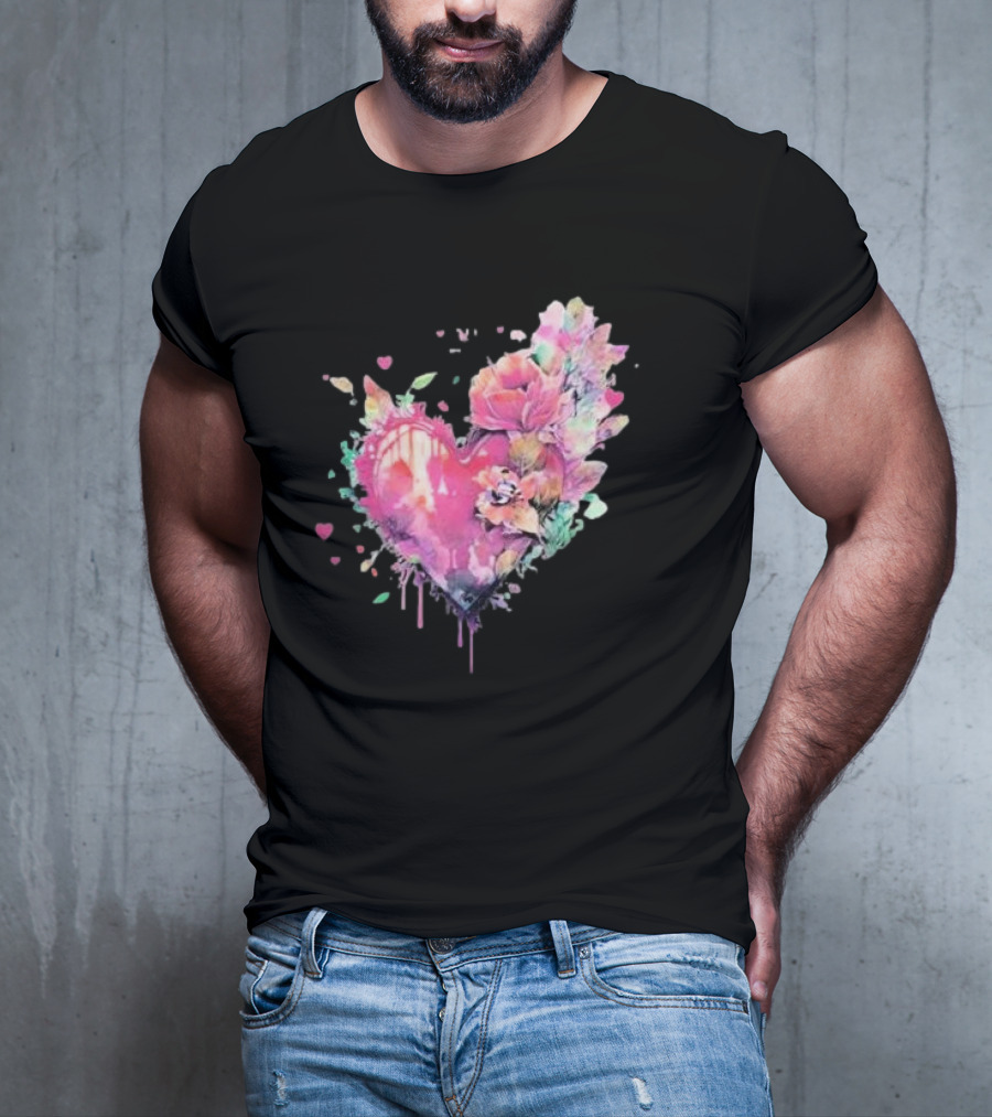 Alexander Stewart Bleeding Heart Floral T-Shirt