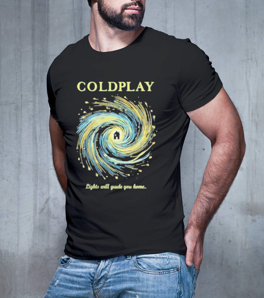 COLDPLAY Lights Will Guide You Home Swirling Universe T-Shirt