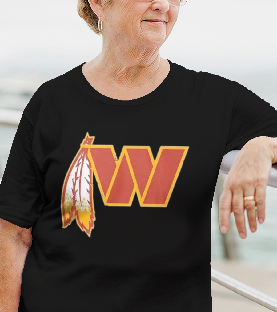 Dan W Quinn Washington Football Logo Icon W Feather T-Shirt