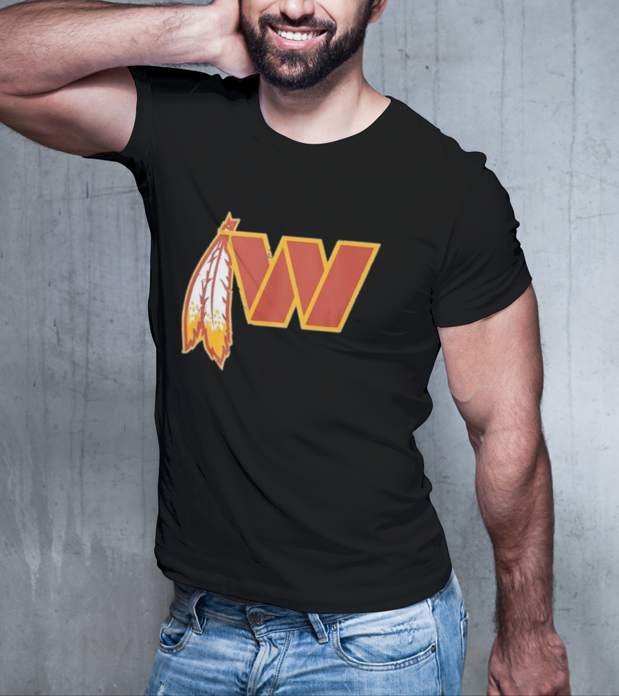 Dan W Quinn Washington Football Logo Icon W Feather T-Shirt