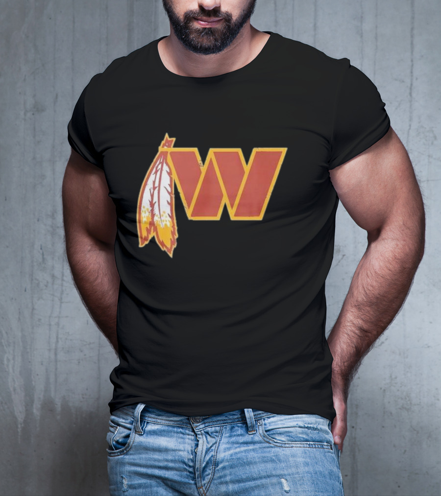 Dan W Quinn Washington Football Logo Icon W Feather T-Shirt