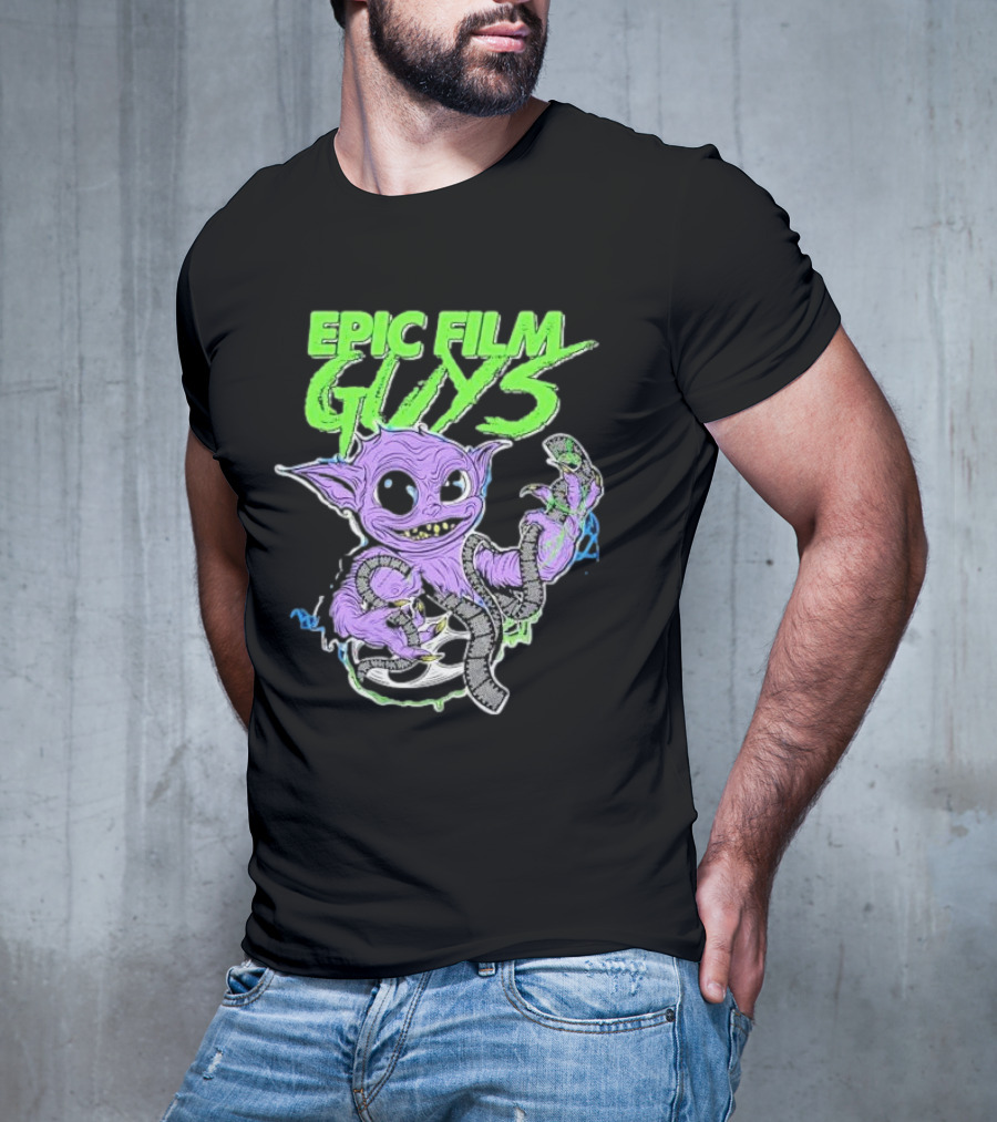 Epic Film Guys Gobby Creature Holding Film Strip T-Shirt