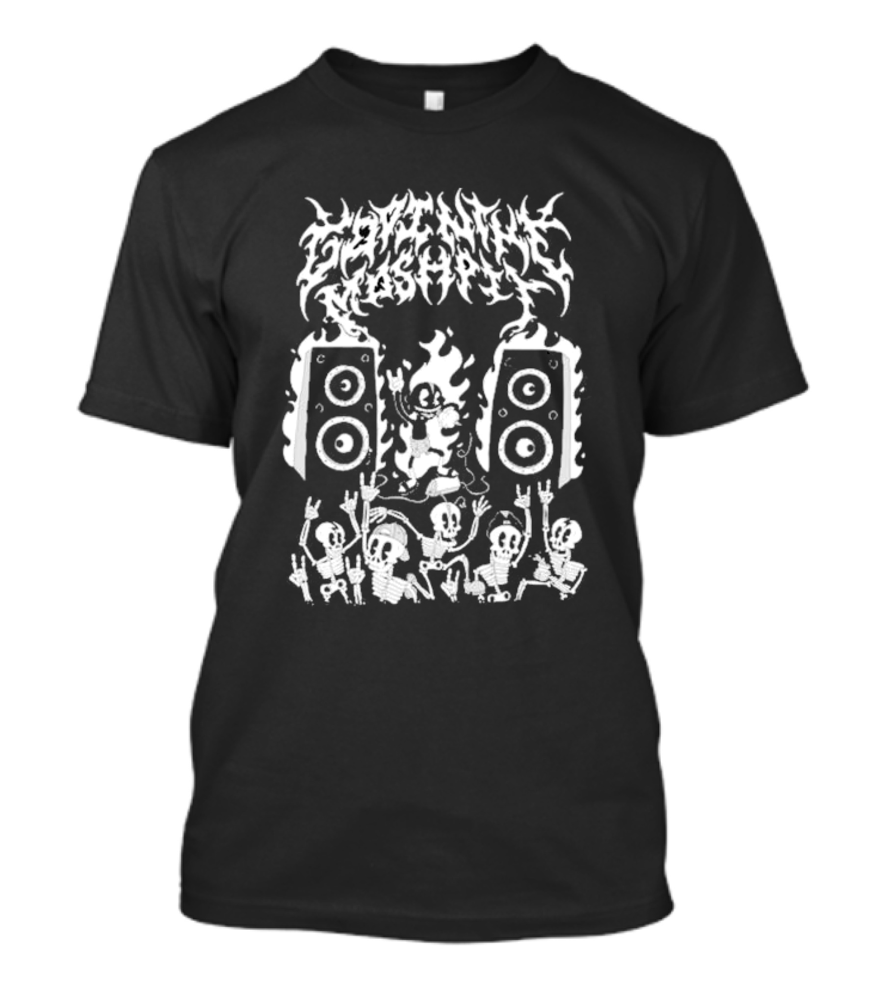 Eternal Moshpit Lil Darkie Skeletons Speakers Flames T-Shirt