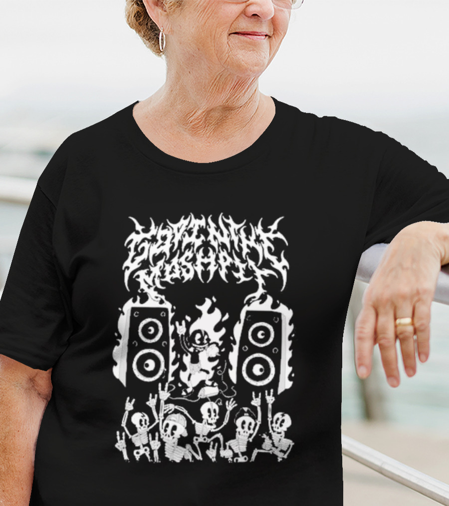 Eternal Moshpit Lil Darkie Skeletons Speakers Flames T-Shirt