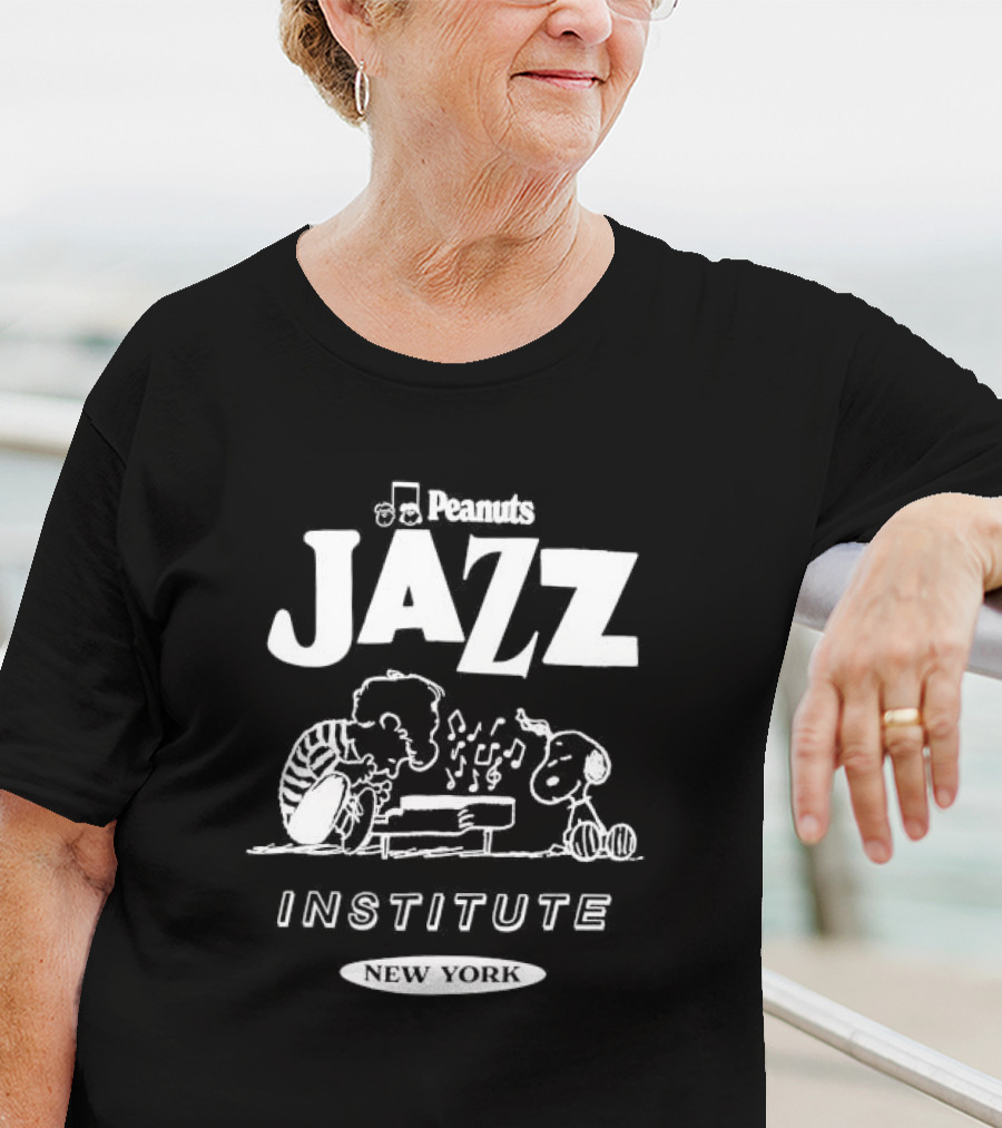 Peanuts Jazz Institute New York Snoopy And Schroeder T-Shirt