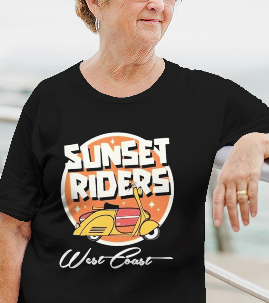 Sunset Riders West Coast Retro Scooter T-Shirt