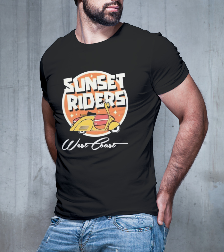 Sunset Riders West Coast Retro Scooter T-Shirt