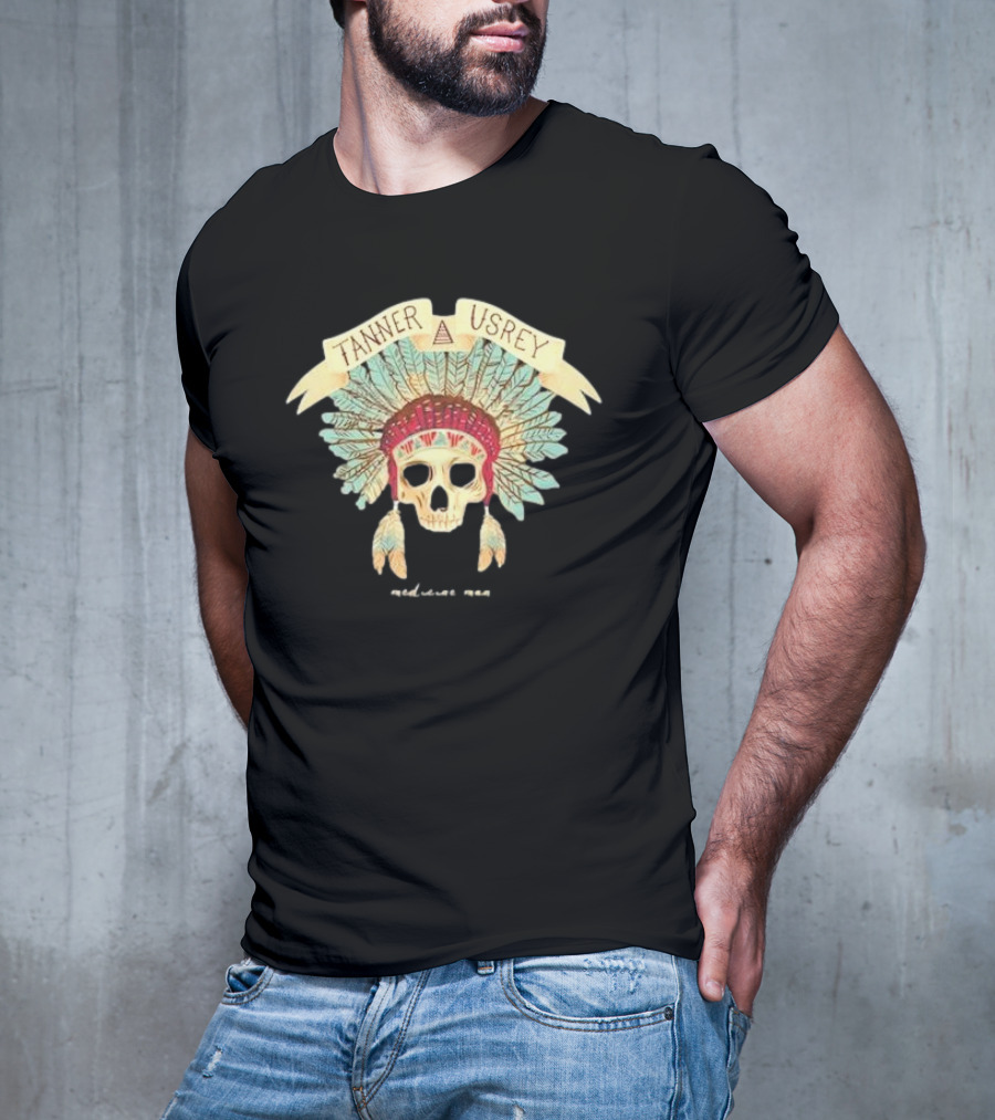 Tanner Usrey Skull Headdress Medicine Man T-Shirt
