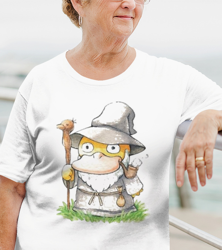 Ganduck The Grey Psyduck Wizard Crossover T-Shirt