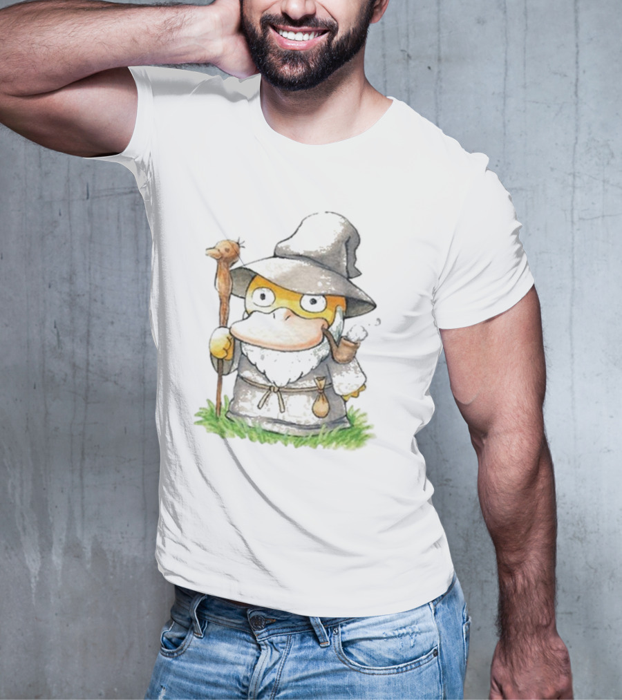 Ganduck The Grey Psyduck Wizard Crossover T-Shirt