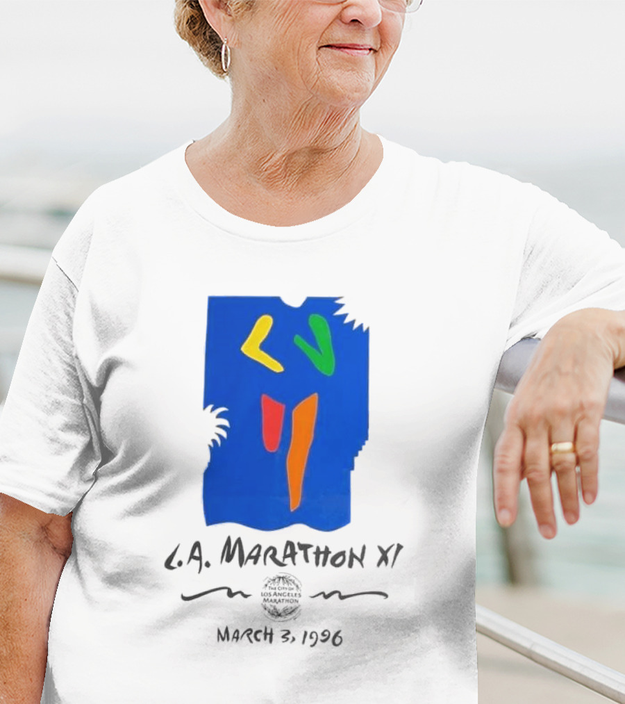 L.A. Marathon XI March 3, 1996 Los Angeles Marathon 90s Race Racer Comfort T-Shirt