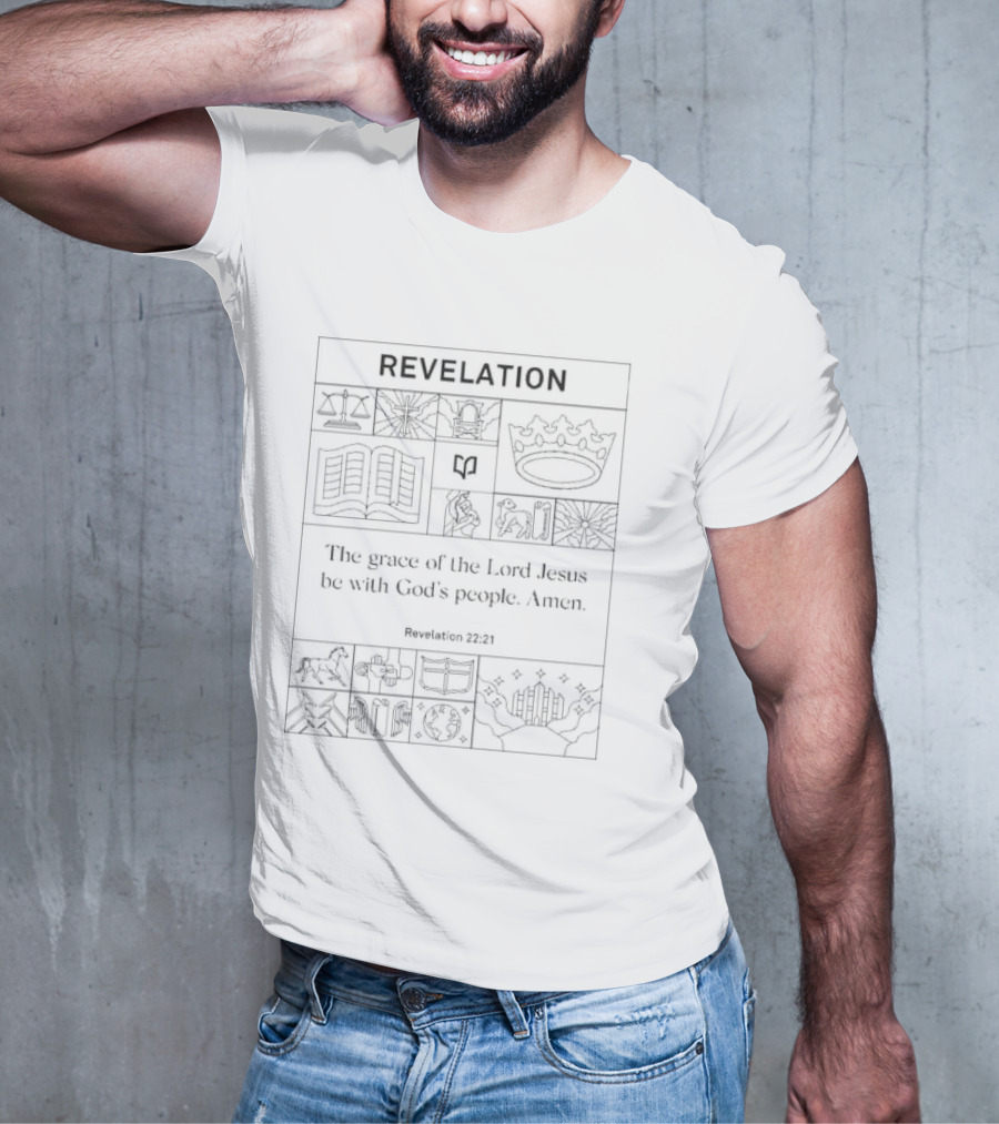 Revelation The Grace Of The Lord Jesus Be With God’s People Amen Revelation 22:21 With Biblical Symbols T-Shirt
