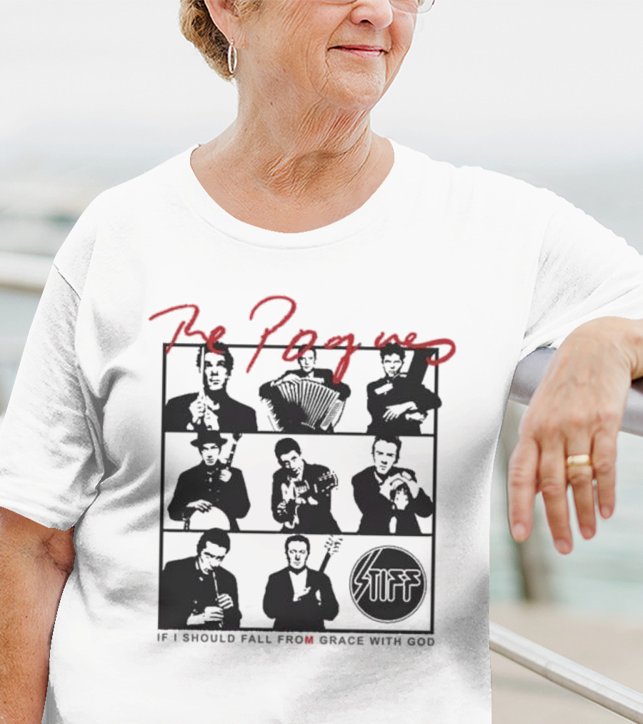 The Pogues If I Should Fall From Grace With God Stiff Records T-Shirt