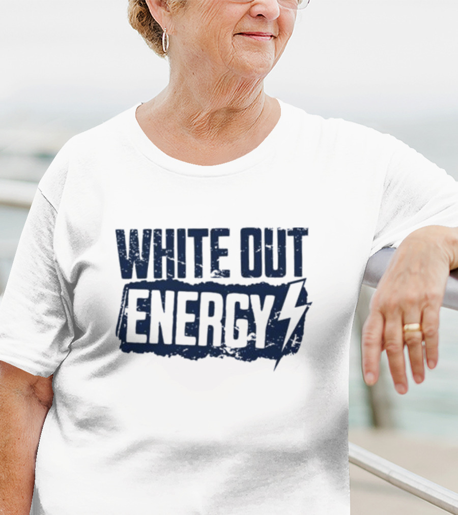 White Out Energy Lightning Bolt T-Shirt