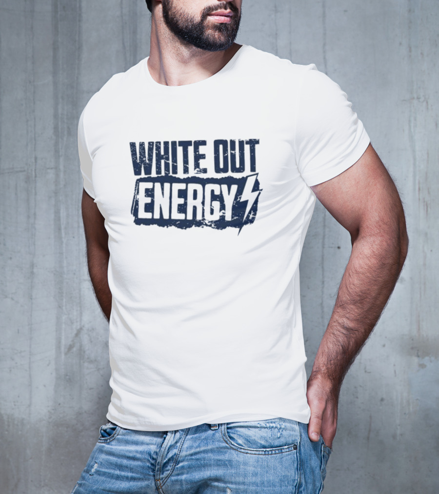 White Out Energy Lightning Bolt T-Shirt