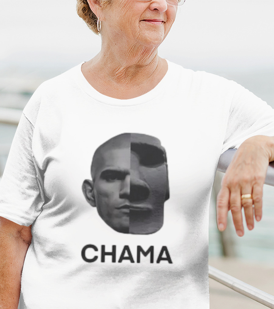 CHAMA Alex Pereira Poatan UFC MMA Face Split T-Shirt