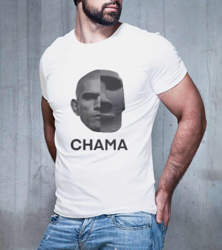 CHAMA Alex Pereira Poatan UFC MMA Face Split T-Shirt
