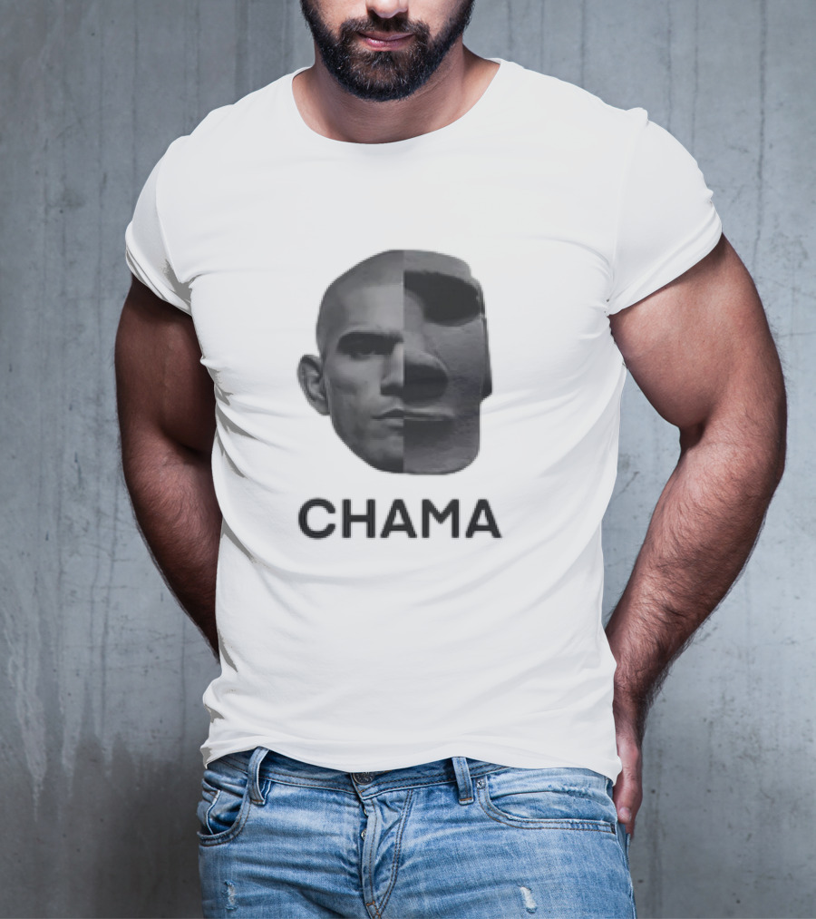 CHAMA Alex Pereira Poatan UFC MMA Face Split T-Shirt
