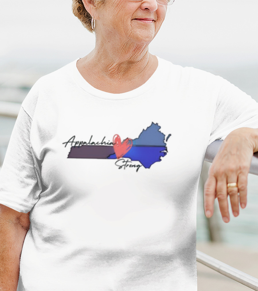 Appalachia Strong Heart With State Map T-Shirt