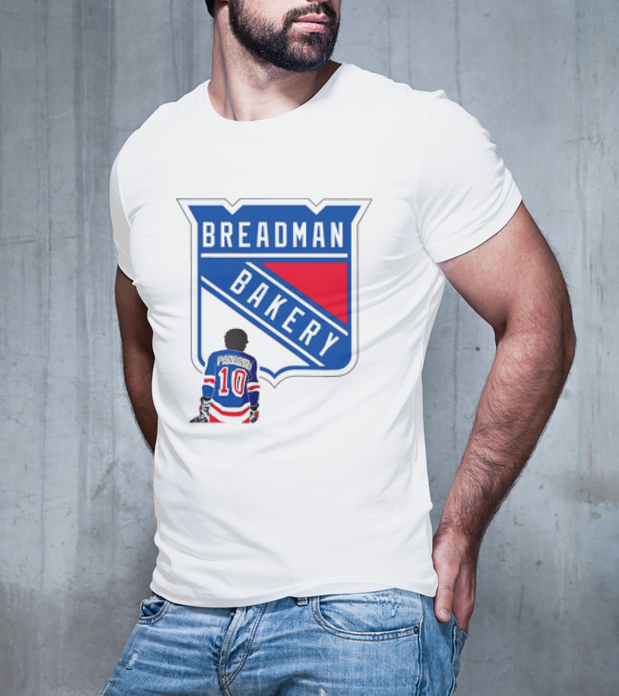 Breadman Bakery Artemi Panarin 10 True Blue New York Rangers Fan T-Shirt