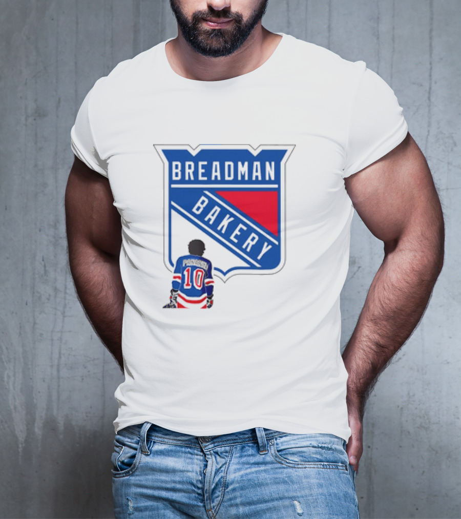 Breadman Bakery Artemi Panarin 10 True Blue New York Rangers Fan T-Shirt