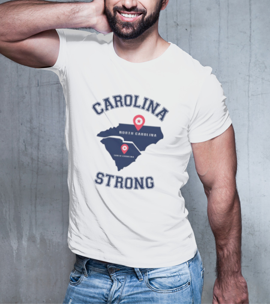 Carolina Strong North Carolina South Carolina Map T-Shirt