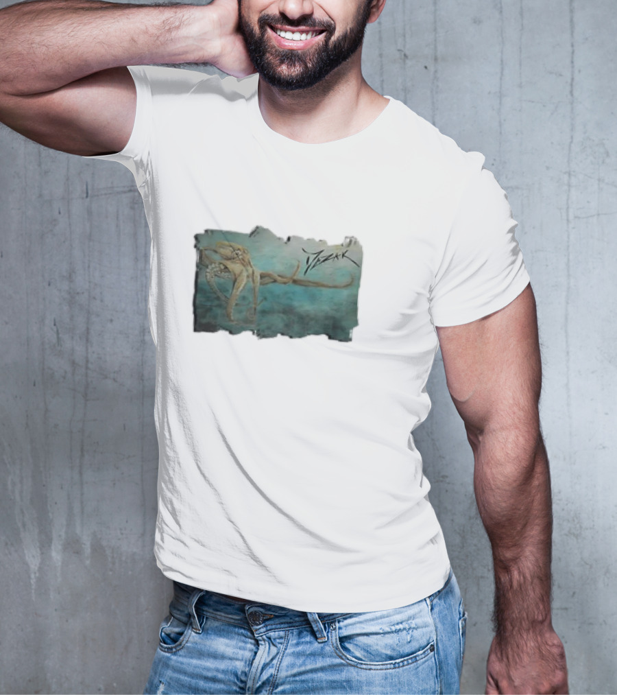 Mezak Art Solitary Octopus Ocean Scene T-Shirt