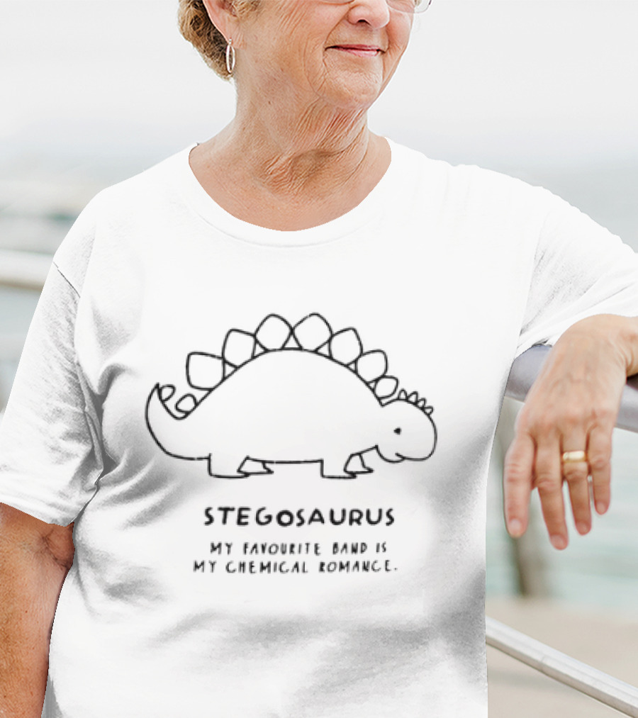 Stegosaurus My Favourite Band Is My Chemical Romance T-Shirt