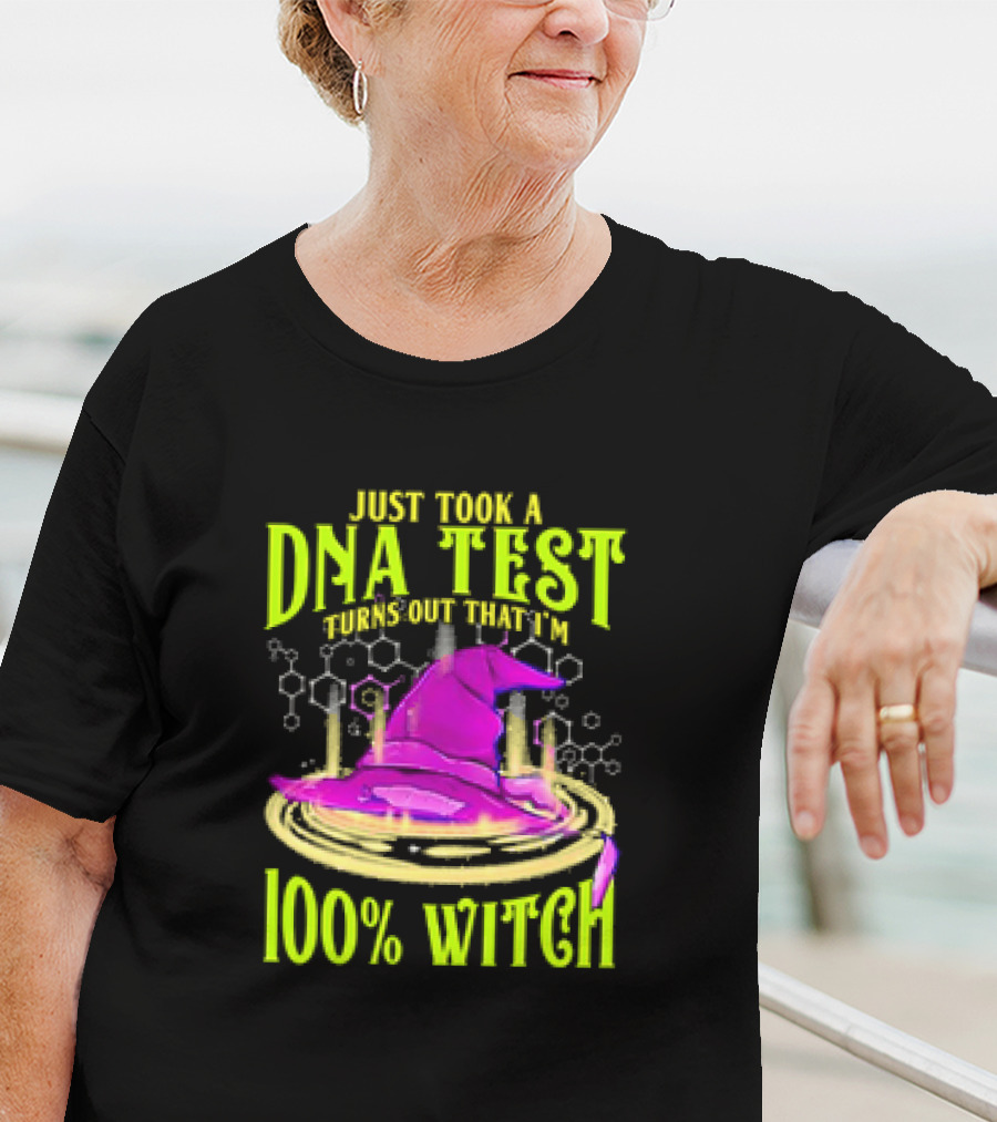Just Took A DNA Test Turns Out I'm 100% Witch Creepy Pentagram T-Shirt